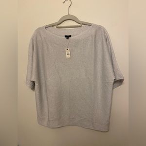 NWT Talbots silver boatneck sweater - size L